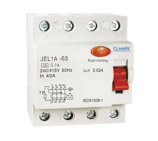 RESIDUAL CURRENT DEVICE JEL1A 4P 25A/100MA