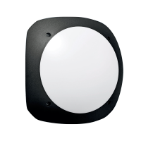 STUCCI WALL FIXTURE WITH BACKLIGHT  E27 IP66 BLACK