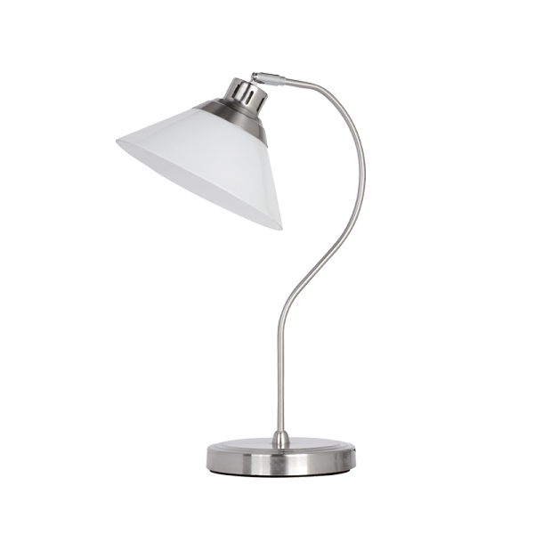 MOLLY TABLE LAMP 1XE27 SATIN NICKEL H480mm