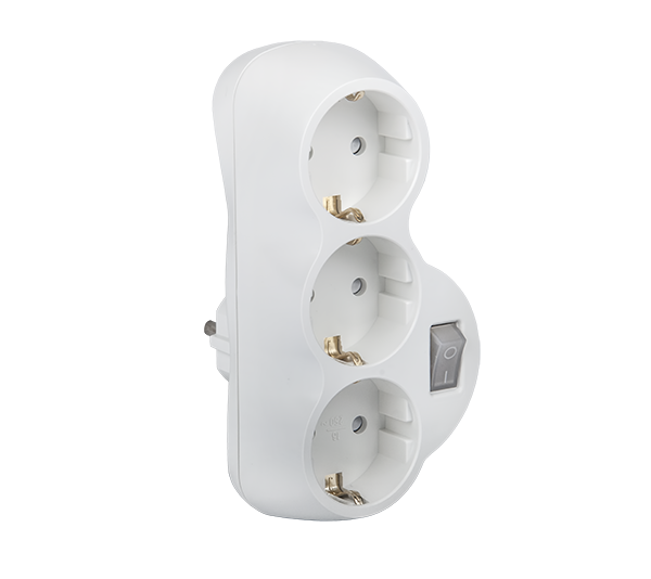 ADAPTER TRIPPLE WHITE WITH KEY